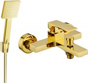 Mexen Uno R45 bateria wannowa z zestawem prysznicowym, złota - 7143R45-50