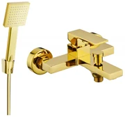 Mexen Uno R45 bateria wannowa z zestawem prysznicowym, złota - 7143R45-50