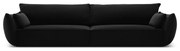 Czarna aksamitna sofa 248 cm Vanda – Mazzini Sofas