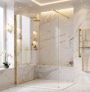 Kabina prysznicowa Walk-In Rea Flexi Transparent / Gold 130