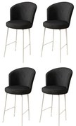 Zestaw krzeseł barowych Alte Black and White, 4 szt., 4 szt.