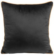 Poszewka ozdobna na poduszkę 40x40 welwetowa MEL z lamówką czarna