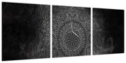 Obraz - Mistyczna mandala (z zegarem) (90x30 cm)