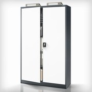 Szafa biurowa metalowa na akta antracytowo-biała JAN II, 1150 x 1850 x 400 mm