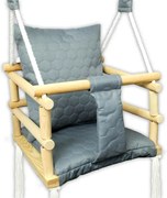 Szara pikowana huśtawka rosnąca dla dzieci 3w1 G6-A02