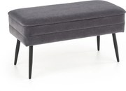 Ławka VELVA VELVET ciemnozielona z pojemnikiem