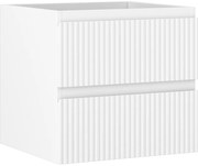 Mexen Rivel szafka łazienkowa podumywalkowa 50 cm, 2 szuflady, ryflowana , biała mat - 91A20-05047-2-BFF01