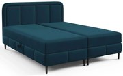 Granatowe łóżko tapicerowane nowoczesne - 5 rozmiarów L1-S99