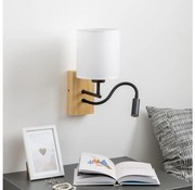 Brilagi - LED Kinkiet NUBILA WOOD 1xE27/25W/230V + LED/3W dąb/biały