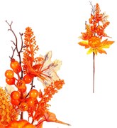 Jesienna sztuczna gałąź – dynia i jagody, 50 cm