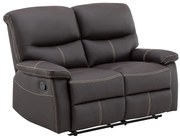 Kanapa 2-osobowa z funkcją relax z ekoskóry , kolor brązowy CANBY