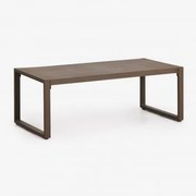 Prostokątny Stolik Kawowy Ogrodowy 110x55 Cm Z Aluminium Lipov Chocolate - Sklum