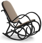 Drewniany fotel bujany w kolorze Wenge X3 F7-Z47