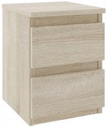 Szafka Nocna Z Dwoma Szufladami Dąb Sonoma N6-T39