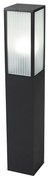 Inteligentna lampa podłogowa zewnętrzna czarna z żebrowanym szkłem 80 cm z WiFi A60 - Charlois