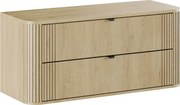 Szafka pod umywalkę nablatową OVALIA CREMONA 2S 120cm dąb cremona z blatem COMAD