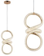 LAMPA WISZĄCA KRYSZTAŁOWA SPIRALA LED G070-CP Złota