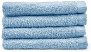 Niebieskie bawełniane ręczniki szybkoschnące zestaw 4 szt. 30x30 cm Quick Dry – Catherine Lansfield