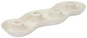 Ceramiczny świecznik na 4 długie świece CHERRY, 32,5 x 4,4 x 11,2 cm