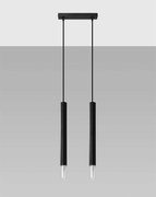Lampa wisząca WEZYR 2 czarna SOLLUX  LIGHTING
