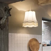 Retro lampa wisząca kremowa 45cm - Granny Retro Oswietlenie wewnetrzne