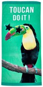 Zielony bawełniany ręcznik plażowy 76x160 cm Toucan Do It – Catherine Lansfield