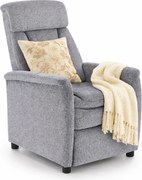 Popielaty rozkładany fotel wypoczynkowy D3-F12