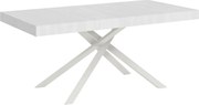 Stół rozkładany 200/304x90 cm Karida frassino biała nogi białe