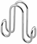 AQUALINE 37030 wieszak na zasłonę prysznicową podwójny, srebrny