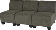 Modułowa sofa 3-osobowa Moncalieri,  brązowa, bez podłokietników