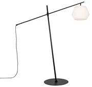 Zewnetrzna Designerska lampa podłogowa zewnętrzna czarna IP44 z białym kloszem - RobbertDesignerski Oswietlenie zewnetrzne