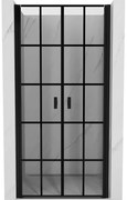 Mexen Mist drzwi prysznicowe uchylne 70 cm, czarna kratka, czarne - 8A7-070-000-70-77