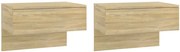 Komplet wiszących stolików nocnych dąb sonoma S6-D34