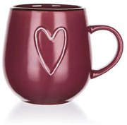 Banquet Kubek ceramiczny HEART 500 ml, winowy