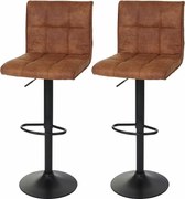 Stołek barowy MCW-B13 (zestaw 2 szt.),  vintage jasnobrązowy