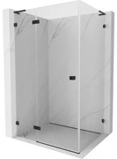 Mexen Lunar L kabina prysznicowa uchylna lewa 80 x 70 cm, transparent, czarna - 834L-080-070-70-00-L