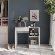 Stół do toalety biały/biały wysoki połysk 89.8x50.1x76 sherry