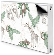 Maskownica dekoracyjna grzejnika Żyrafy i Słonie