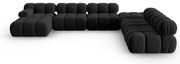 Czarna aksamitna sofa 379 cm Bellis – Micadoni Home