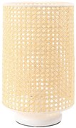 Lampa stołowa BOHO LOW WHITE rattan naturalny BPS KONCEPT