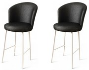 Zestaw krzeseł barowych Uras Black and White, 2 szt., 2 szt.