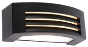 Nowoczesna lampa ścienna zewnętrzna czarna IP44 - Hurricane 1