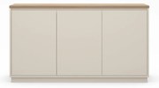 Beżowa komoda w dekorze dębu 152x84x40 cm Loreta – Marckeric