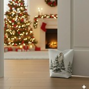 Świąteczny ogranicznik drzwiowy „Zimowy krajobraz”, 22 x 23 cm