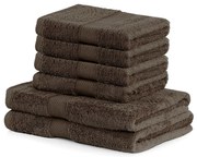 Zestaw 6 ciemnobrązowych ręczników DecoKing Bamby Brown