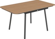 Outsunny Stół Ogrodowy 140 x 80 cm dla 6 Osób, Odporność na Warunki Atmosferyczne, Blat WPC, Regulowane Nóżki, Teak | Aosom PL