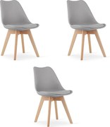 Krzesło Valora RIKX w kolorze szarym, ergonomiczne, do salonu x3