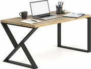 Duże dębowe biurko industrialne 170x70 G3-D12