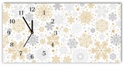Zegar ścienny Poziomy Płatki Śniegu Święta Zima