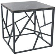 Ława ESCADA B III 55x55 szary marmur/czarna SIGNAL